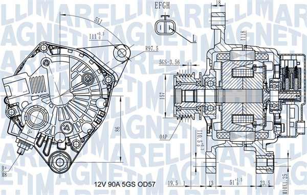 MAGNETI MARELLI Generátor MQA1938_MM