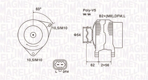 MAGNETI MARELLI Generátor MQA1940_MM