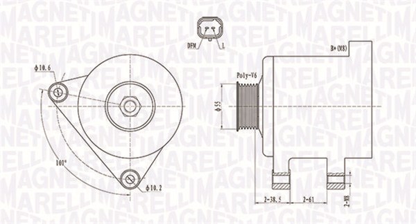 MAGNETI MARELLI Generátor MQA1944_MM