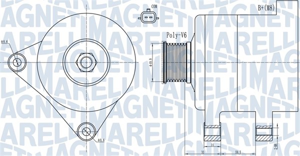 MAGNETI MARELLI Generátor MQA1945_MM