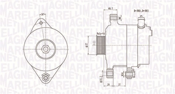 MAGNETI MARELLI Generátor MQA1949_MM