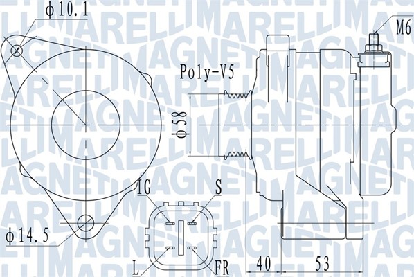 MAGNETI MARELLI Generátor MQA1950_MM