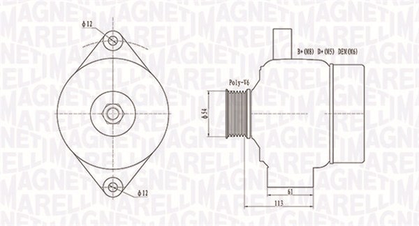 MAGNETI MARELLI Generátor MQA1952_MM