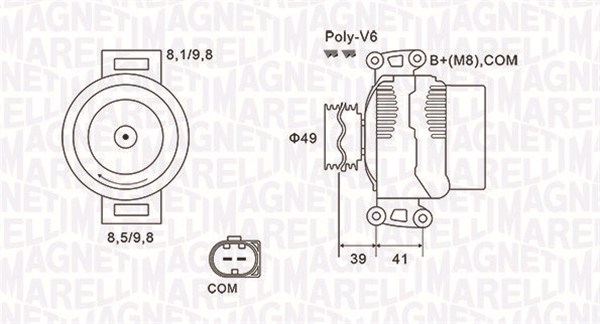 MAGNETI MARELLI Generátor MQA1953_MM