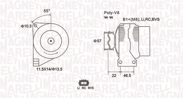 MAGNETI MARELLI Generátor MQA1958_MM