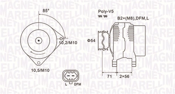 MAGNETI MARELLI Generátor MQA1960_MM