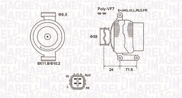 MAGNETI MARELLI Generátor MQA1965_MM