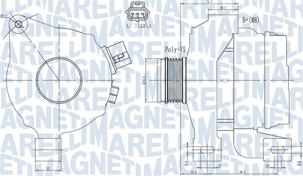 MAGNETI MARELLI Generátor MQA1966_MM