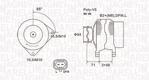 MAGNETI MARELLI Generátor MQA1973_MM