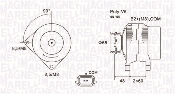 MAGNETI MARELLI Generátor MQA1974_MM