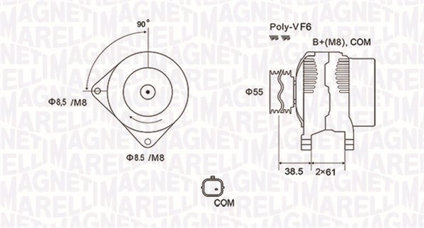 MAGNETI MARELLI Generátor MQA1975_MM