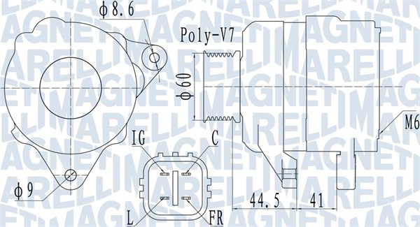 MAGNETI MARELLI Generátor MQA1981_MM