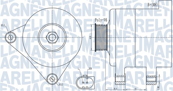 MAGNETI MARELLI Generátor MQA1985_MM