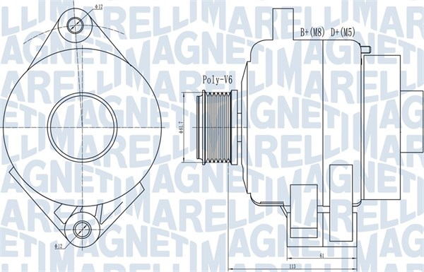 MAGNETI MARELLI Generátor MQA1995_MM