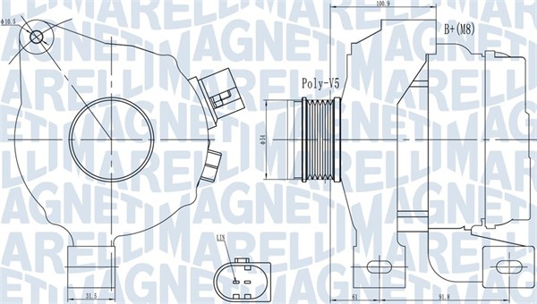 MAGNETI MARELLI Generátor MQA2001_MM