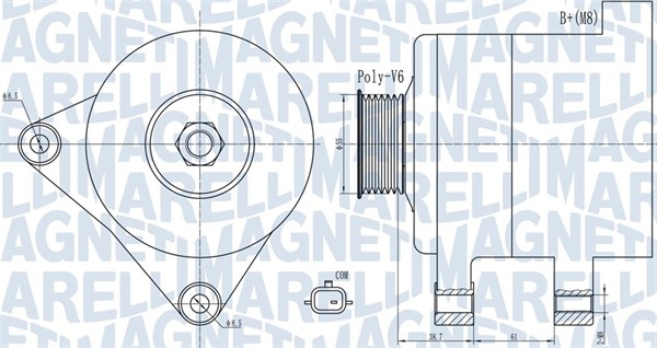 MAGNETI MARELLI Generátor MQA2003_MM