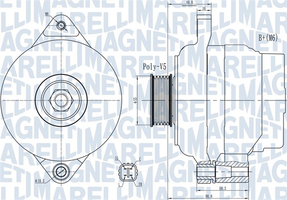 MAGNETI MARELLI Generátor MQA2004_MM