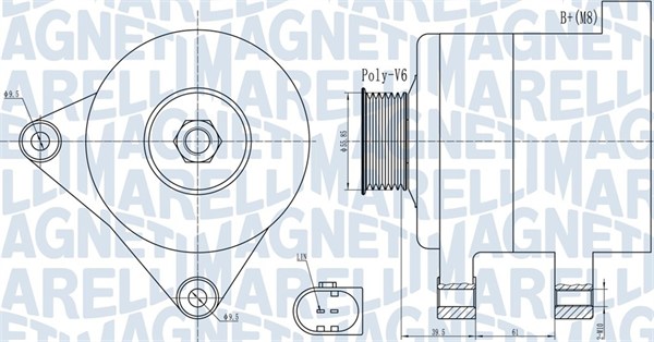 MAGNETI MARELLI Generátor MQA2011_MM