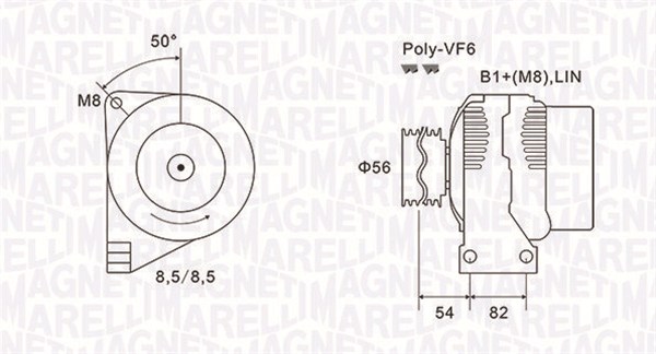 MAGNETI MARELLI Generátor MQA2028_MM