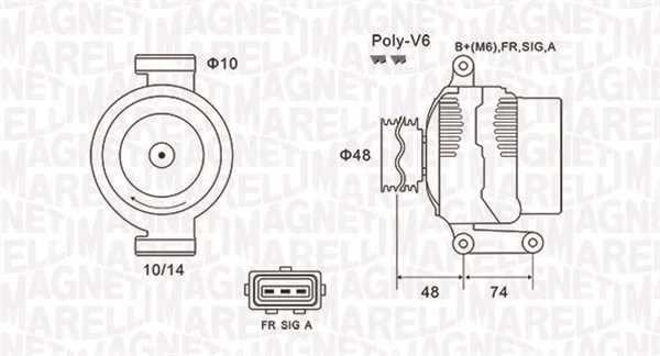 MAGNETI MARELLI Generátor MQA2034_MM