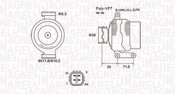 MAGNETI MARELLI Generátor MQA2036_MM