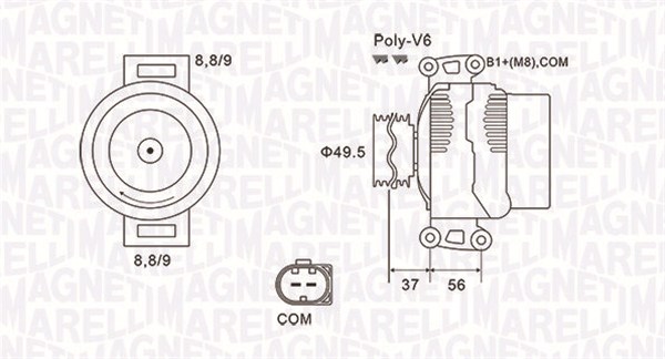 MAGNETI MARELLI Generátor MQA2038_MM