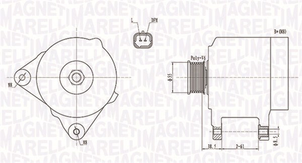 MAGNETI MARELLI Generátor MQA2043_MM