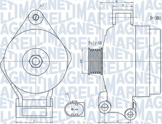 MAGNETI MARELLI Generátor MQA2044_MM