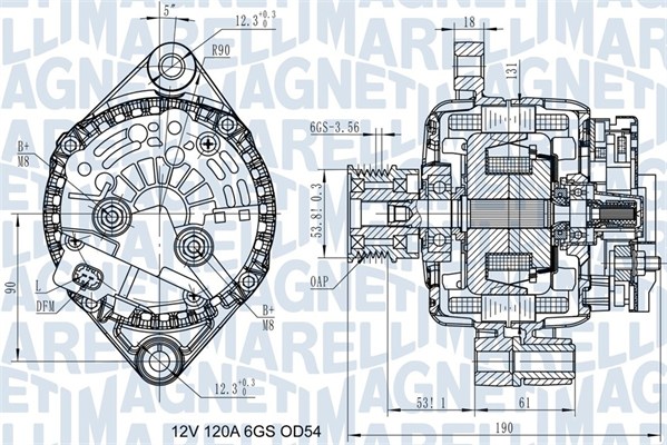 MAGNETI MARELLI Generátor MQA2045_MM