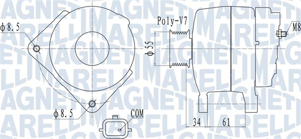 MAGNETI MARELLI Generátor MQA2054_MM