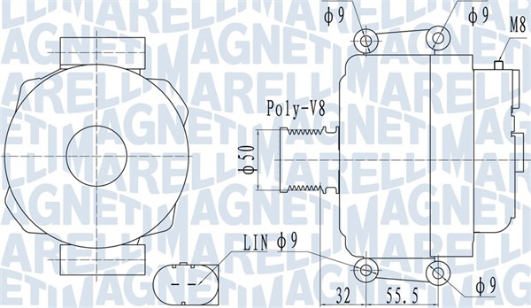 MAGNETI MARELLI Generátor MQA2055_MM