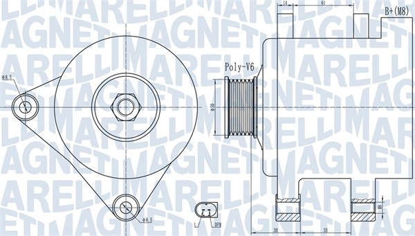 MAGNETI MARELLI Generátor MQA2056_MM