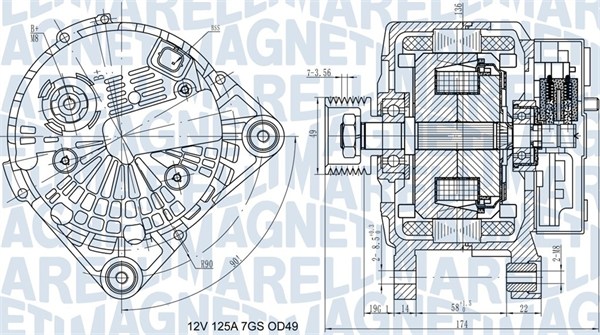 MAGNETI MARELLI Generátor MQA2058_MM