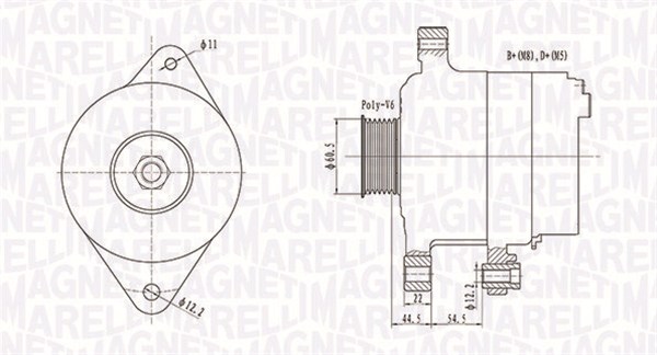 MAGNETI MARELLI Generátor MQA2062_MM