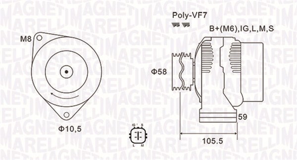 MAGNETI MARELLI Generátor MQA2069_MM