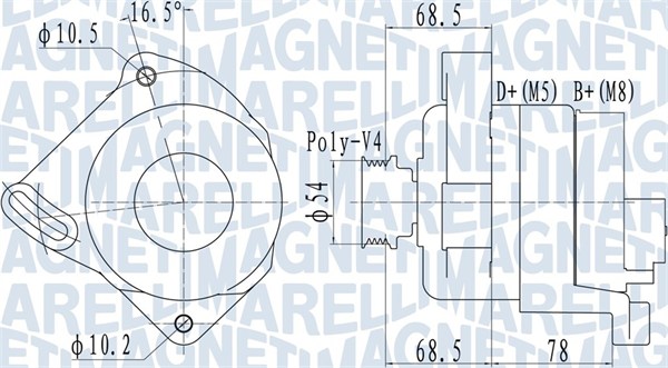 MAGNETI MARELLI Generátor MQA2096_MM