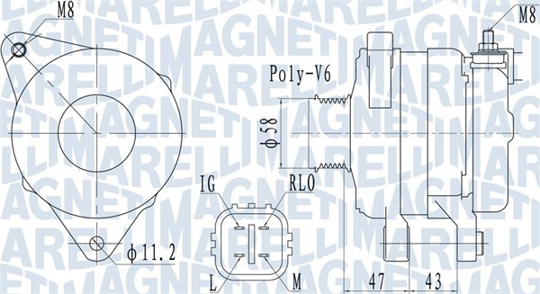 MAGNETI MARELLI Generátor MQA2097_MM