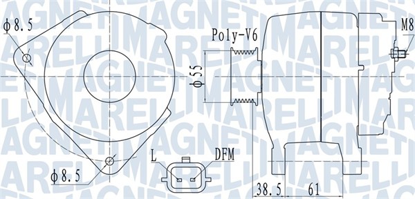 MAGNETI MARELLI Generátor MQA2098_MM