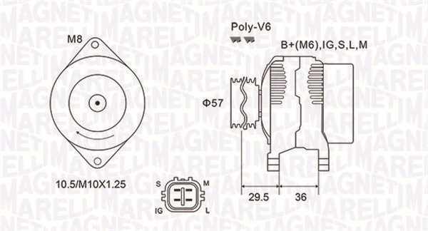 MAGNETI MARELLI Generátor MQA2102_MM