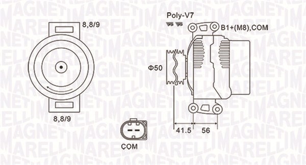 MAGNETI MARELLI Generátor MQA2108_MM