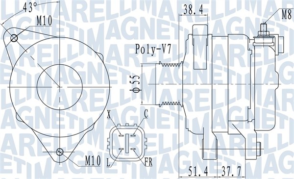 MAGNETI MARELLI Generátor MQA2121_MM