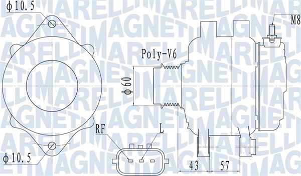 MAGNETI MARELLI Generátor MQA2122_MM