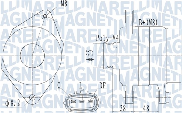 MAGNETI MARELLI Generátor MQA2124_MM