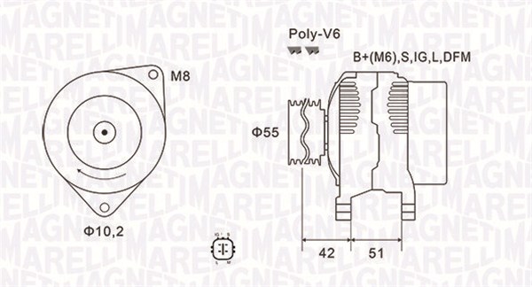 MAGNETI MARELLI Generátor MQA2126_MM