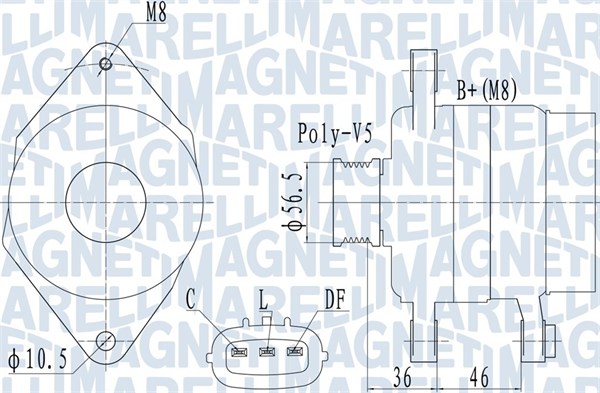 MAGNETI MARELLI Generátor MQA2127_MM