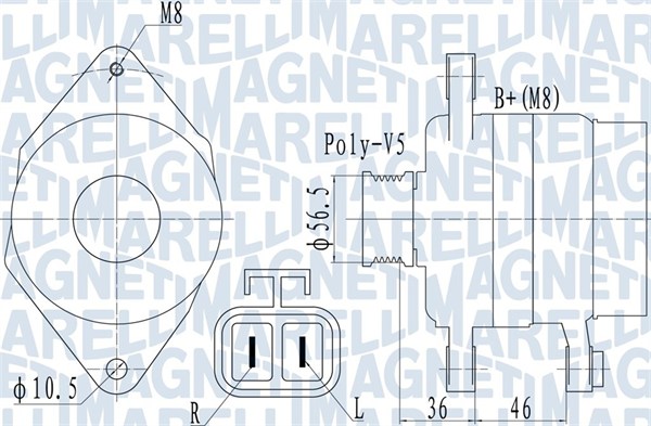 MAGNETI MARELLI Generátor MQA2128_MM