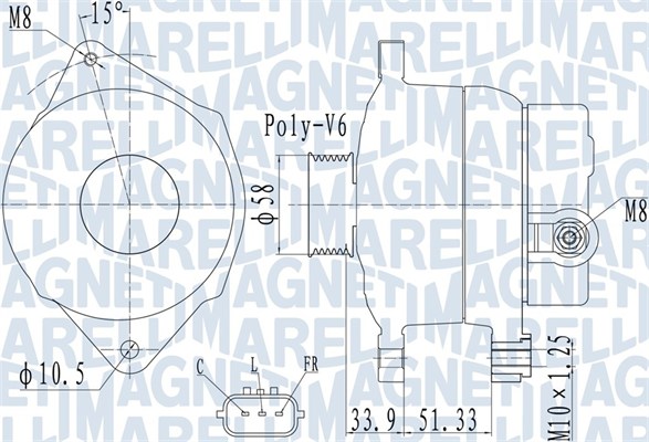 MAGNETI MARELLI Generátor MQA2138_MM