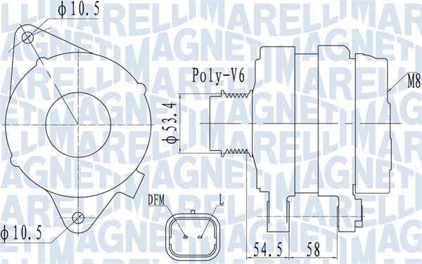 MAGNETI MARELLI Generátor MQA2142_MM