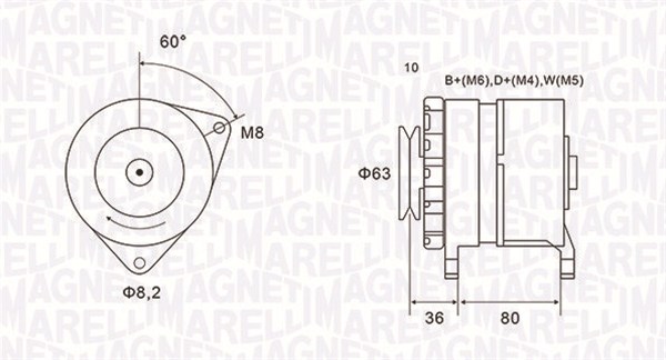 MAGNETI MARELLI Generátor MQA560_MM