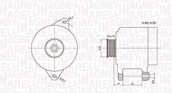 MAGNETI MARELLI Generátor MQA825_MM